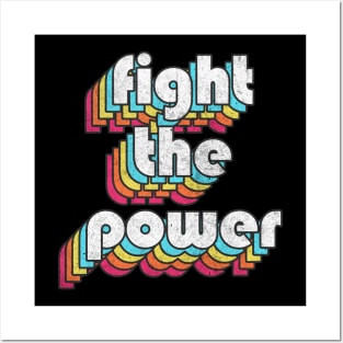 Fight The Power - Black Power Retro Design Posters and Art